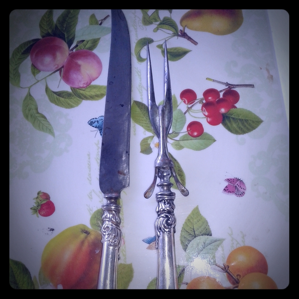 Vintage Silver Plated Carving Set